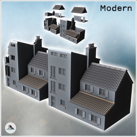 Hartolia Miniatures Set De Deux Maisons Tages Avec Plusieurs