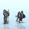 Set of 5 medieval soldiers (+ pre-supported version) (15)