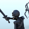 Set of 7 warriors  skeletons (+ pre-supported version) (17)
