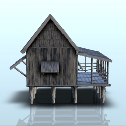 Grande maison en bois sur pilotis (3)