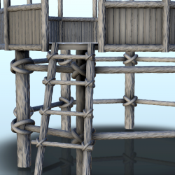 Circular wooden building on stilts (4)