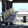 Wooden reception hall with stone base (5)