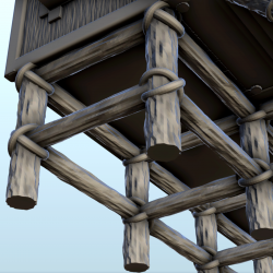 Cabane en bois sur pilotis avec escaliers latéraux (8)