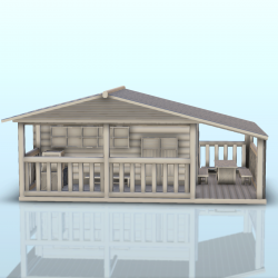 Maison en bois avec table extérieure (9)