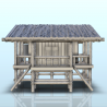 Cabin on stilts with double stairs (11)