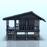 Cabin on stilts with double stairs (11)