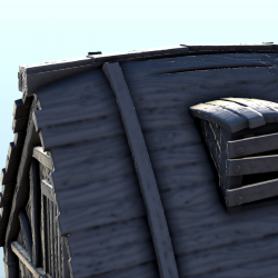 Maison de pirate avec mât en bois (5)