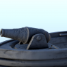 Barque à rames avec canon à poudre (1)