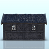 Bâtiment avec toit de chaume et grande terrasse en bois (7)