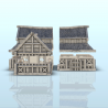 Large medieval house with multi-floored thatched roof (8)