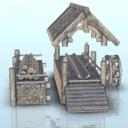 Wood cutting water mill (10)