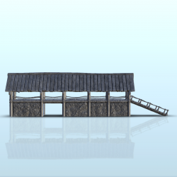 Stone walkway with wooden roof and access ramp (12)