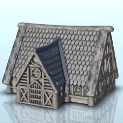 Medieval house with tiled...