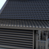 Maison slave en rondins avec toit sculpté et auvent (8)