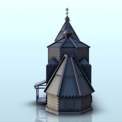Slavic wooden church with large bell tower (11)