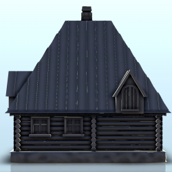 Slavic wooden house with access ramp and canopy (12)