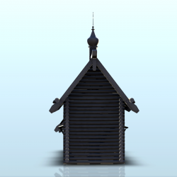 Slavic wooden church with canopy and tower (14)