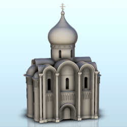 Grande église orthodoxe avec colonnes et grandes portes (15)