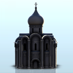 High orthodox church with columns and large doors (15)