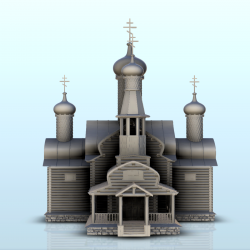Large slavic church with canopy and several towers (18)