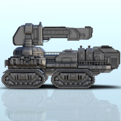 Sci-Fi truck with tracks and laser turret (13)