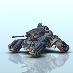 Sci-Fi tank with turret and...
