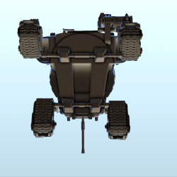 Sci-Fi tank with turret and quadri-trucks advanced system (14)
