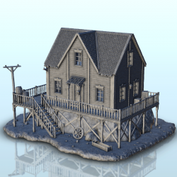 Maison sur rocher avec terrasse en bois (3)