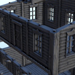 Grande maison en bois avec auvent et escalier extérieur (17)
