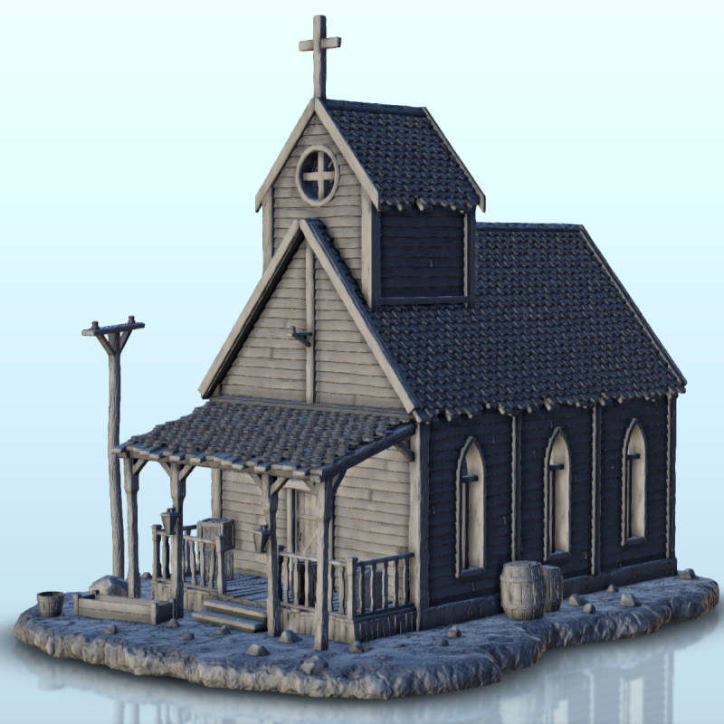 Eglise en bois avec auvent (19)