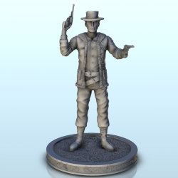 Cowboy with jacket, hat and two guns (3)