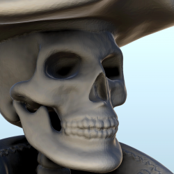 Cow-boy squelette avec tête de mort et deux revolvers (10)