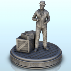 Merchant with bowler hat and boxes of goods (13)