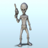Soldat alien avec pistolet laser (1) (+ version pré-supportée & socle rond)