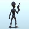 Soldat alien avec pistolet laser (1) (+ version pré-supportée & socle rond)