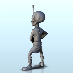 Alien master in position with sword (7) (+ pre-supported version & rounded base)