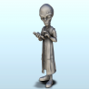 Homme de lettre alien avec livre (8) (+ version pré-supportée & socle rond)