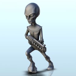 Alien avec fusil d'assaut...