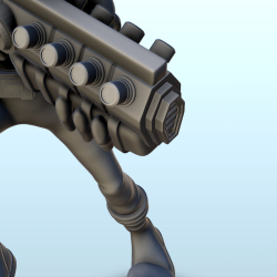 Alien with laser assault rifle (12) (+ pre-supported version & rounded base)