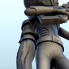 Soldat alien avec fusil d'assaut et jet-pack (13) (+ version pré-supportée & socle rond)