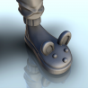 Alien with laser weapon, pajamas and bunny slippers (15) (+ pre-supported version & rounded base)