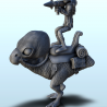 Alien with rocket mounted on two-legged animal (20) (+ pre-supported version & rounded base)
