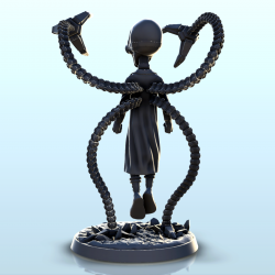 Alien Dr Octopus with glasses and claws (21) (+ pre-supported version & rounded base)