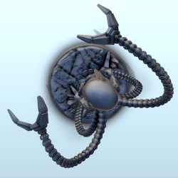 Dr Octopus alien avec lunettes et pinces (21) (+ version pré-supportée & socle rond)