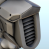 Alien on a jet engine vehicle with laser gun (25) (+ pre-supported version & rounded base)