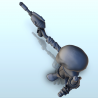 Soldat alien avec double pistolet laser (28) (+ version pré-supportée & socle rond)