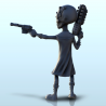 Alien soldier with revolver and laser gun (30) (+ pre-supported version & rounded base)