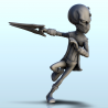 Soldat alien courant avec masque et épée (31) (+ version pré-supportée & socle rond)
