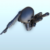 Alien sniper with weapon and bionic eye (32) (+ pre-supported version & rounded base)