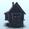 Maison médiévale en pierre et bois avec cheminée (1)